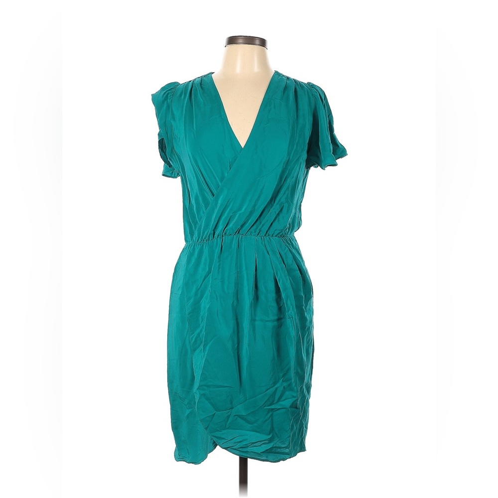 Make Offers - Amanda Uprichard Teal Silk Dress size Large 🩵